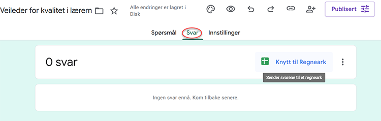 skjermbilde resultatvisning