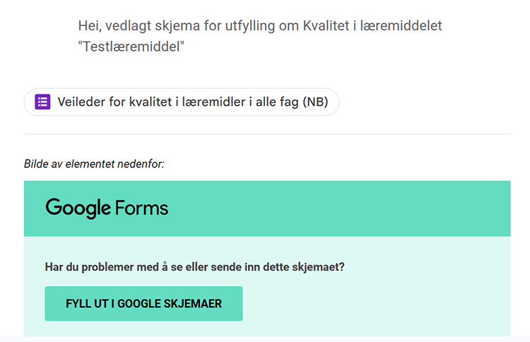 skjermbilde e-post med invitasjon